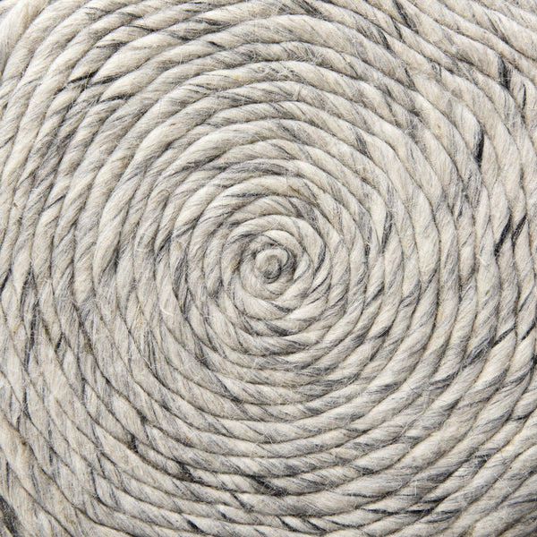 Esfera 17.7L x 15.7W x 15.7H Beige Chevron Woven Round Pouf