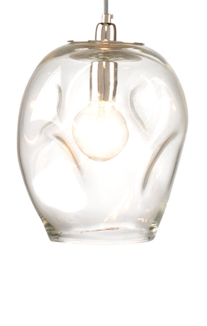 Dimpled Glass Pendant, Clear