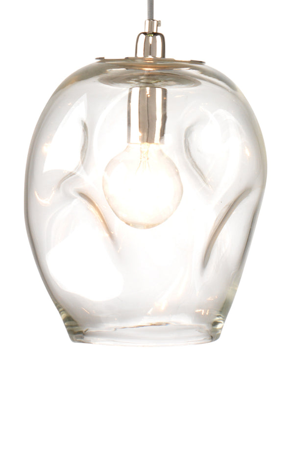 Dimpled Glass Pendant, Clear