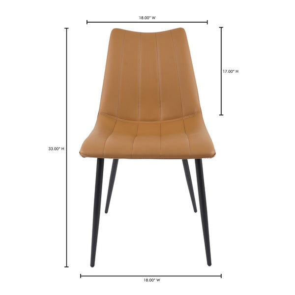 Moe's Alibi Dining Chair Set of 2 in Tan
