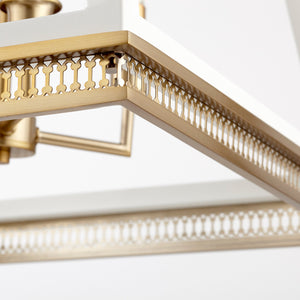 Gerard Pendant in White and Aged Brass