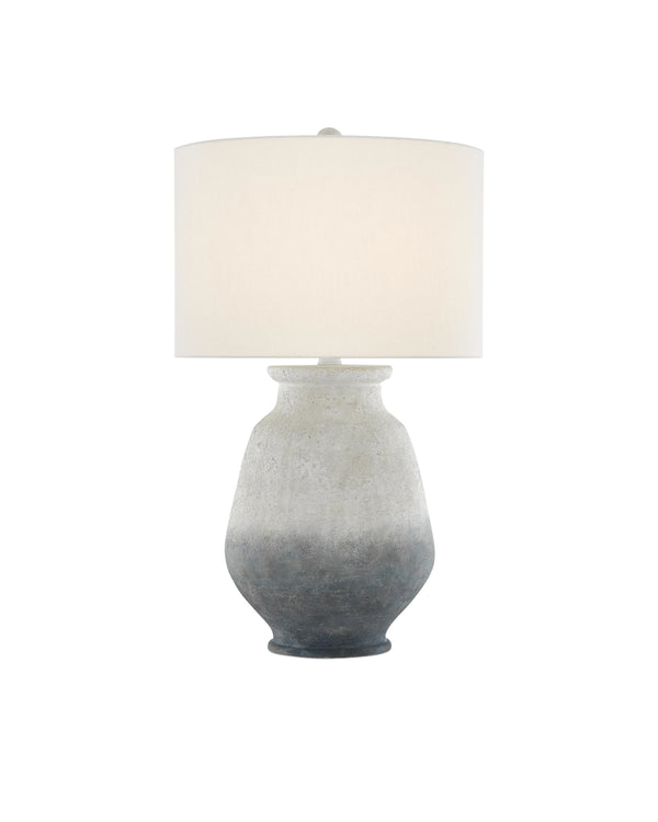 Cazalet Table Lamp In Ash Ivory & Blue & Acrylic White