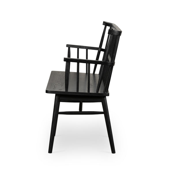 Aspen Large Bench In Black Oak