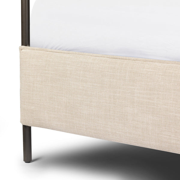Leigh Canopy King Bed - Palm Ecru
