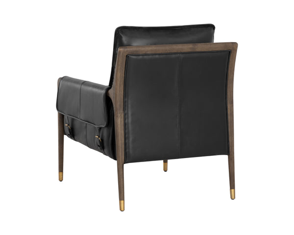 MAUTI ARMCHAIR - DISTRESSED BROWN - CORTINA BLACK LEATHER
