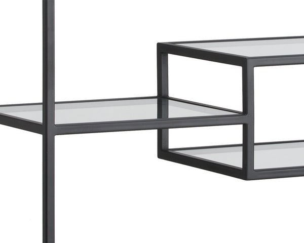 Stamos Bookcase - Black - Charcoal Grey