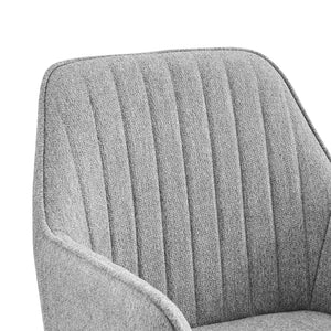 Thompson Fabric Swivel Office Arm Chair In Strata Gray