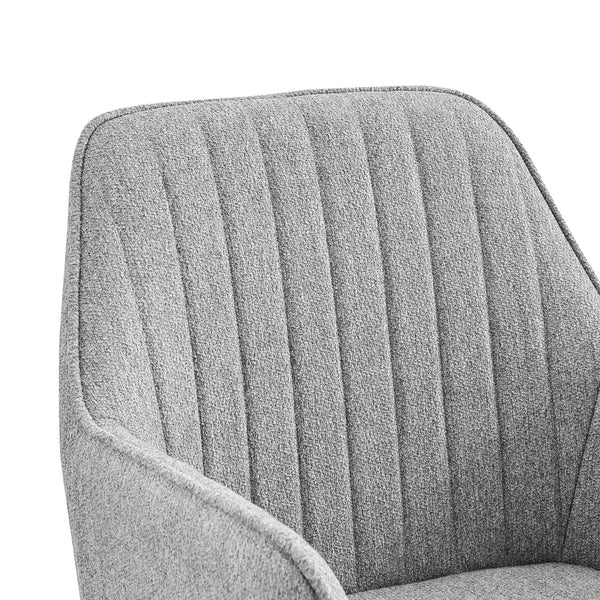 Thompson Fabric Swivel Office Arm Chair In Strata Gray
