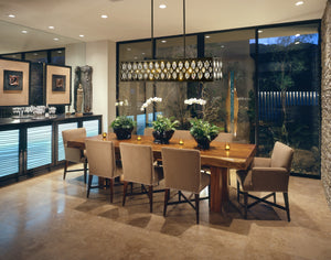 Dealey 7 Light Chandelier in Matte Black Finish