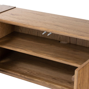 Fisher Media Console in Rustic Amber Oak