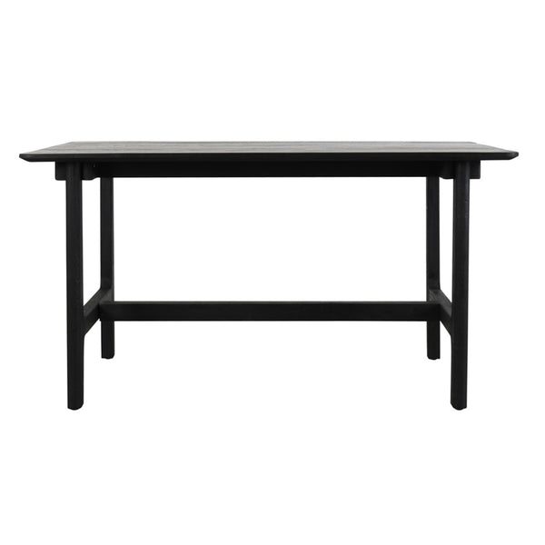 Dawn Outdoor Counter Table in Black, Teak Wood