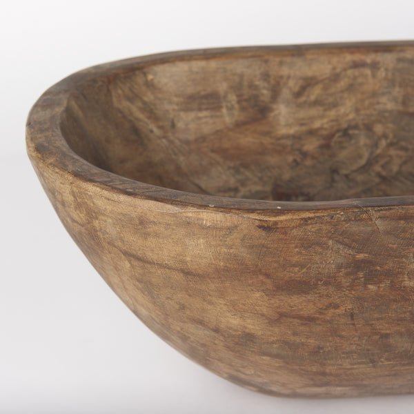 Athena Extra Large Oblong Medium Brown Reclaimed Wood Bowl