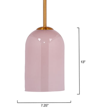 Holt 1-Light Glass Pendant, Pink