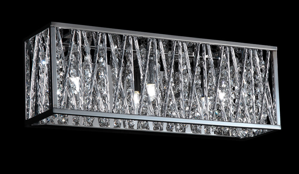 Terra 3 Light Vanity  in Chrome Finish