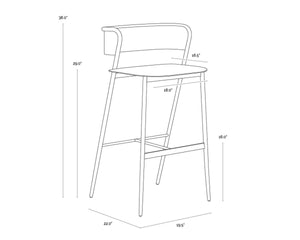 KEANU BARSTOOL - ANTIQUE GOLD