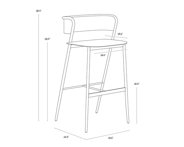 KEANU BARSTOOL - ANTIQUE GOLD