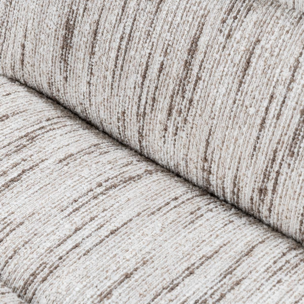 Crandall Upholstered Swivel Chair - Cocoa Cream with Tufted Backrest