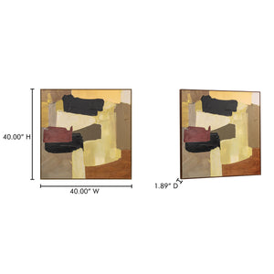 Moe's Studio Framed Multicolor Painting