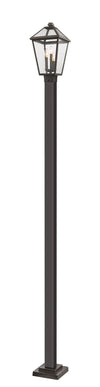 Talbot 3 Light Outdoor Post Mounted Fixture in Rubbed Bronze Finish