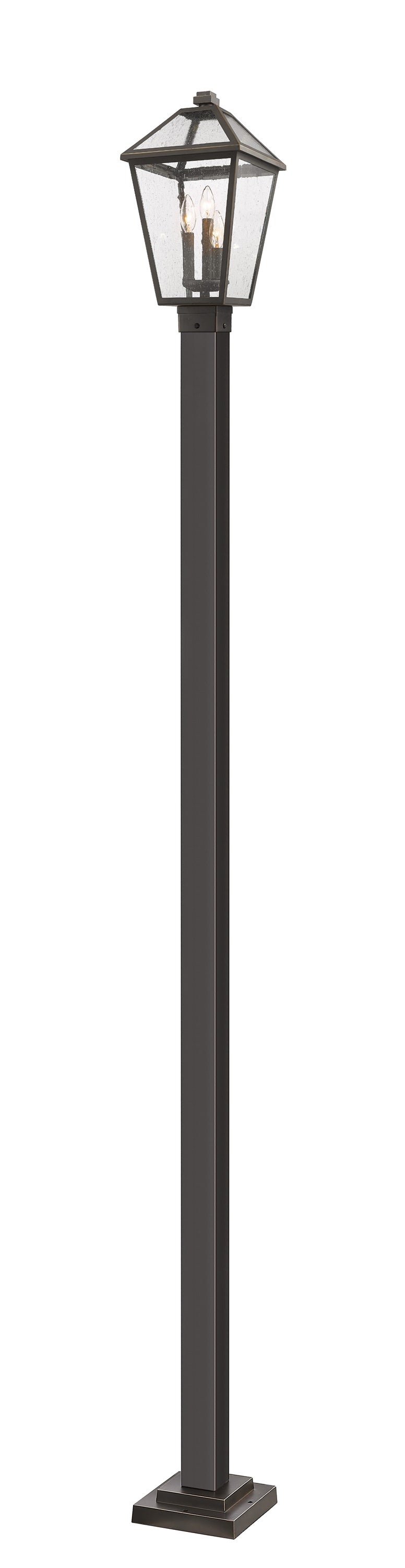 Talbot 3 Light Outdoor Post Mounted Fixture in Rubbed Bronze Finish