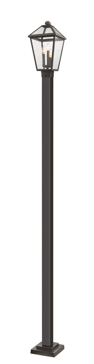Talbot 3 Light Outdoor Post Mounted Fixture in Rubbed Bronze Finish