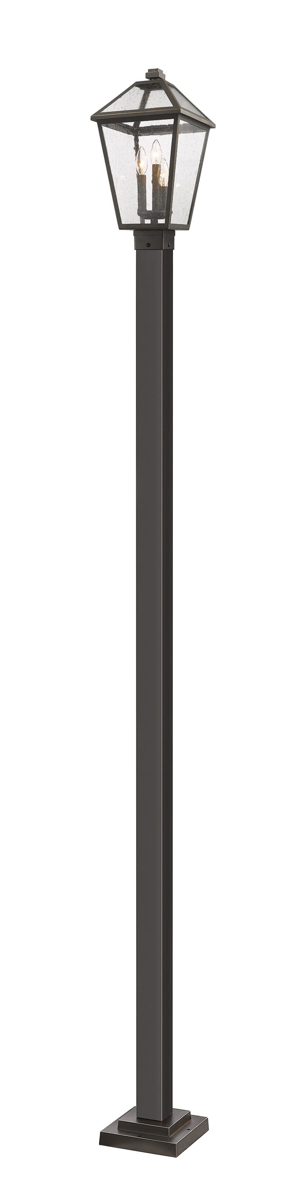 Talbot 3 Light Outdoor Post Mounted Fixture in Rubbed Bronze Finish