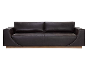 ANAKIN SOFA - LIGHT OAK - TUSCANY WARM BLACK LEATHER