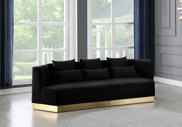 Dianna Sofa In Black Velvet