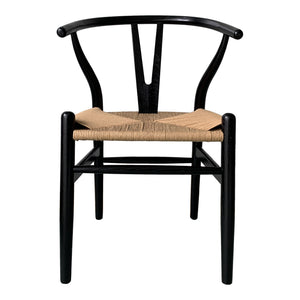 Ventana Dining Chair Black & Natural - Set of Two