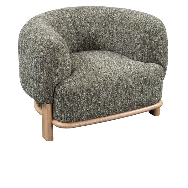 Pasadena Accent Chair in Green with Solid Wood Frame