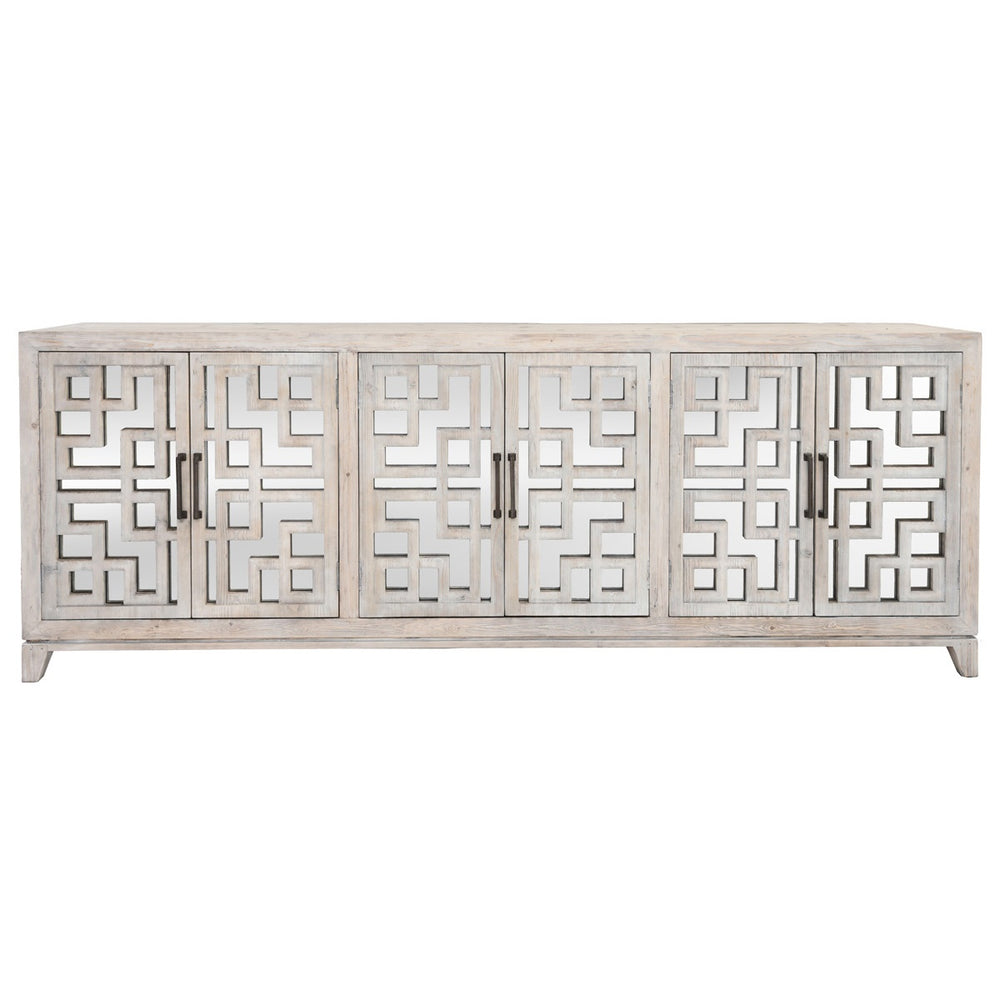 Arley Solid Wood 6-Drawer Cabinet in Timeworn Cream