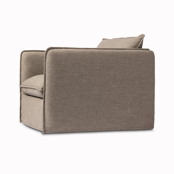 Andre Outdoor Swivel Chair in Alessi Fawn