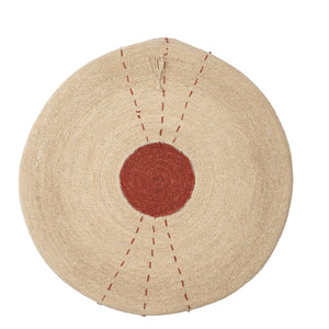 Sundial Seagrass Round Wall Art, Rust