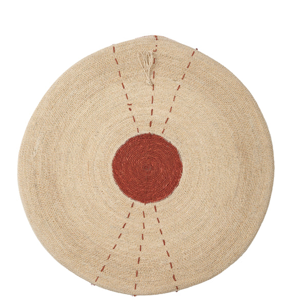 Sundial Seagrass Round Wall Art, Rust