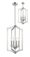 Zander 4 Light Pendant in Brushed Nickel Finish