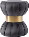 Roberta Ottoman/Stool In Grey Velvet