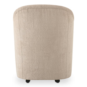 Drava Rolling Dining Chair in Beige