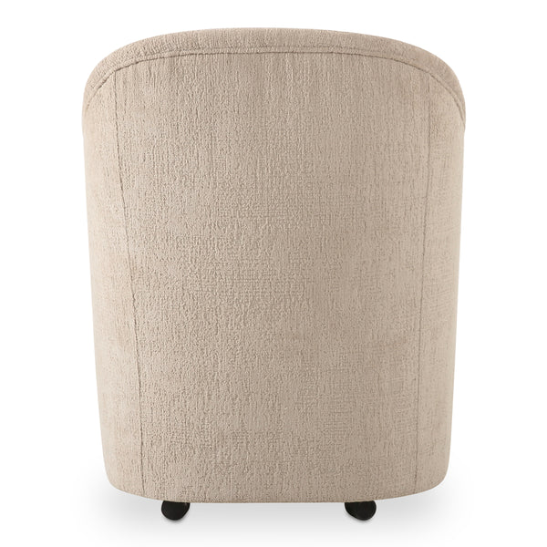 Drava Rolling Dining Chair in Beige