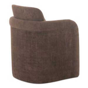 Moe's Mesto Rolling Dining Chair Dark Brown