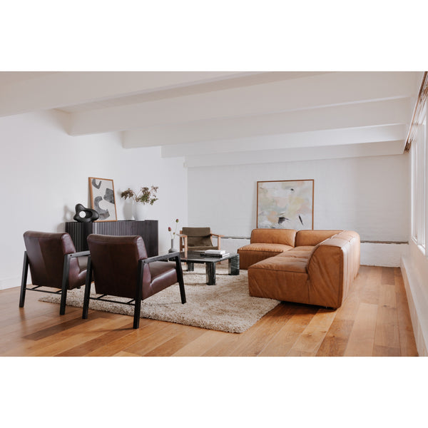 Form Corner Chair in Sonoran Tan Leather