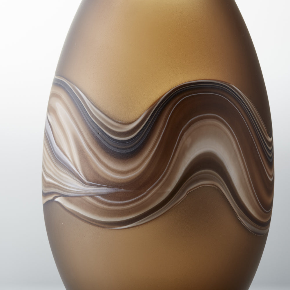 Nina Vase in Amber Swirl