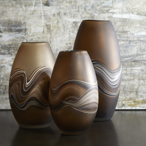 Nina Vase in Amber Swirl