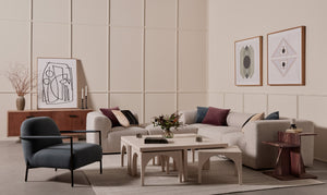 Amara Coffee Tbl W/Nesting Arch Stls In Wht