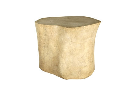 Log Dining Table Stone w/Glass