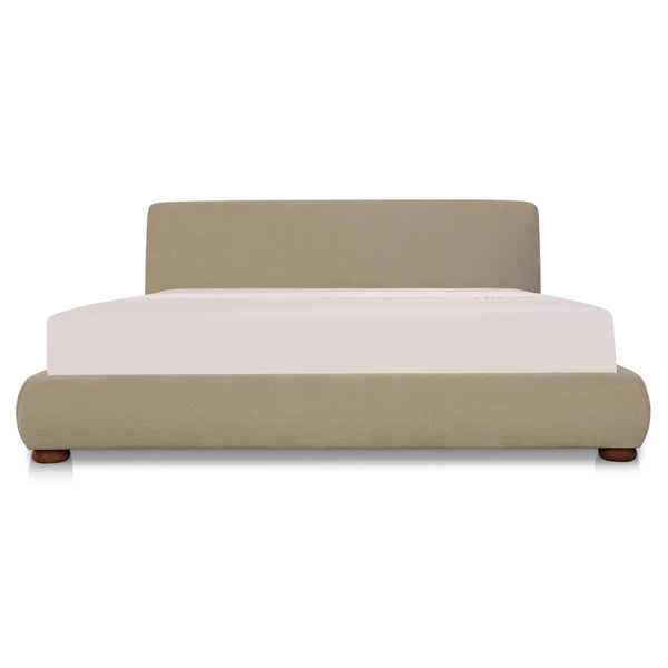 Moe's Beau King Storage Bed in Warm Beige
