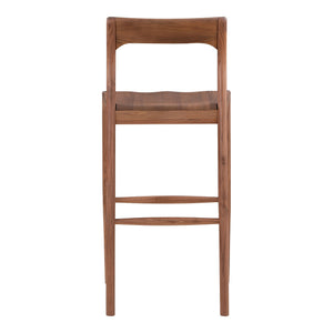 Moe's Owing Barstool Walnut Brown Mid-Century
