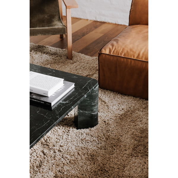 Moe's Segment Coffee Table in Jetty Black Marble