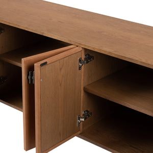 Posada Media Console In Amber Oak