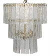 Bruna Chandelier, Small, Metal with Brass Finish