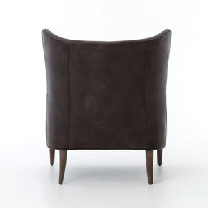 MARLOW WING CHAIR-VINTAGE BLACK